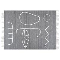 OUTDOOR-TEPPICH Yavu 200/140 cm - Grau, Kunststoff (140/200cm) - Beliani