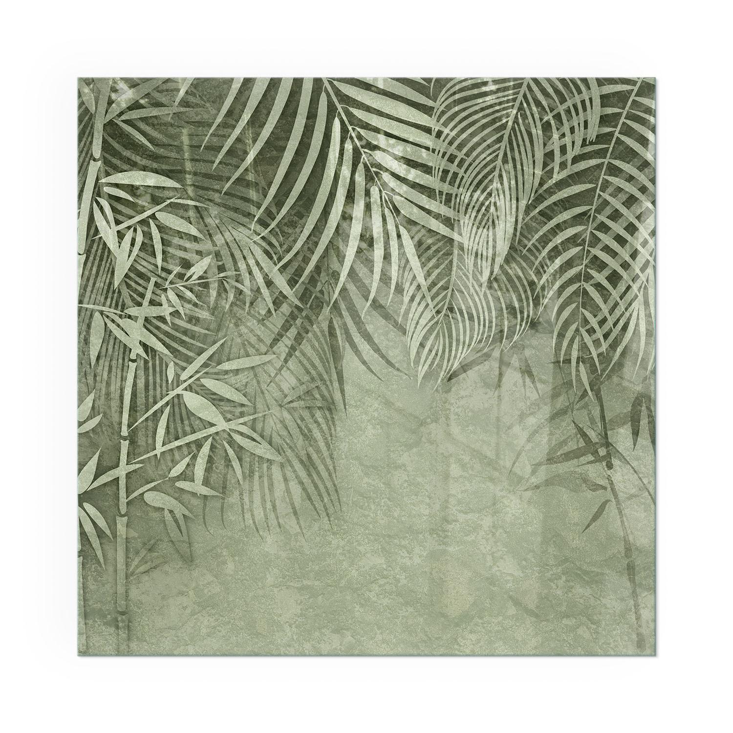 GLASPLATTE für Kamin 50x50 cm - Grün, Glas (50/50/0.4cm) - TULUP