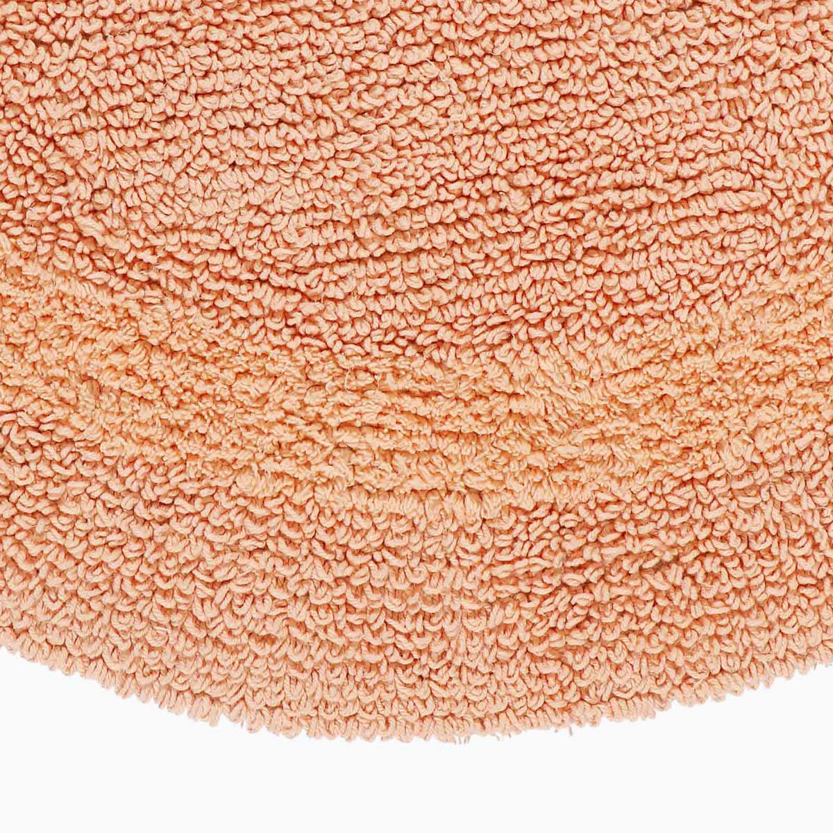 BADEMATTE 80 cm rund, 100% Baumwolle, wendbar - Orange, Textil (80/80cm) - Homescapes