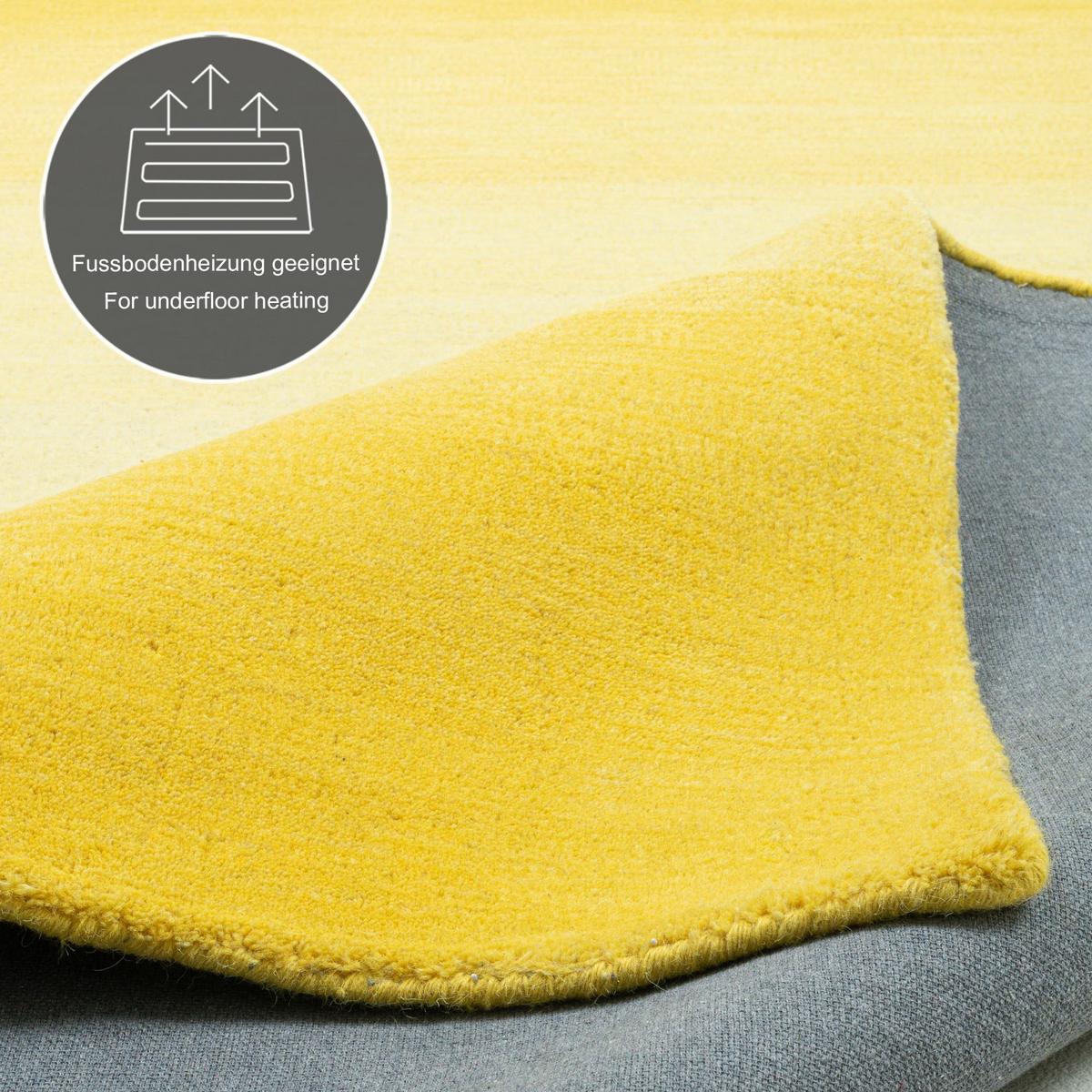 TUFTTEPPICH Wool Comfort 140x200 cm - Gelb, Textil (140/200cm) - THEKO