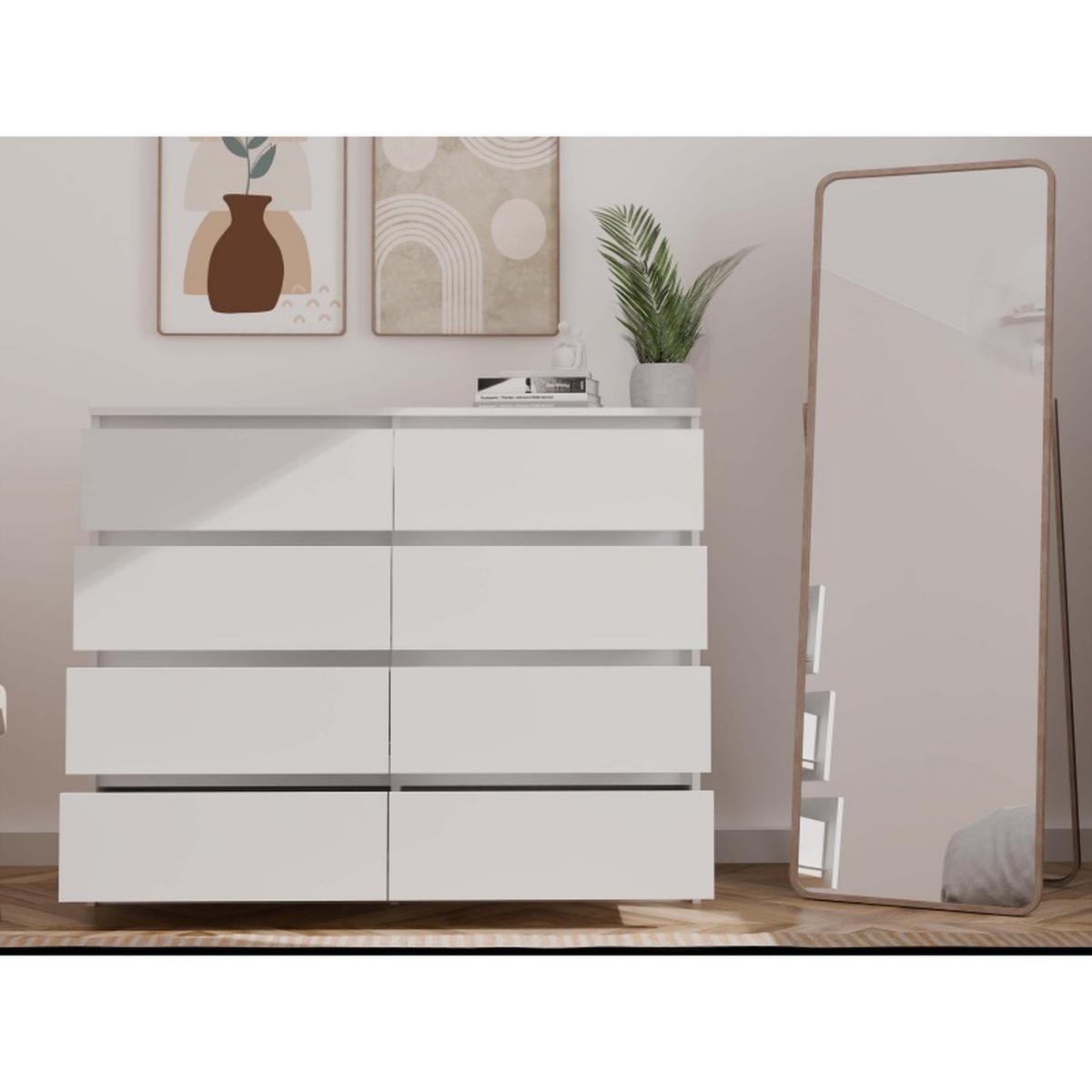 KOMMODE Weiß 120/97/40 - Weiß, Holzwerkstoff (120/97/40cm) - RAUMHIRSCH FURNITURE