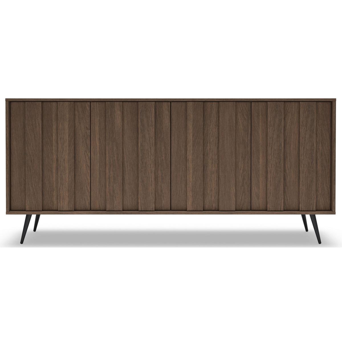 SIDEBOARD Amaro 183 cm - Eichefarben/Schwarz, Holzwerkstoff/Metall (183.3/82.6/40cm) - Selsey