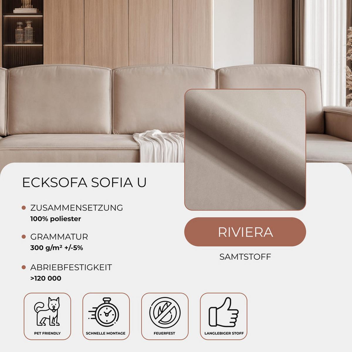 WOHNLANDSCHAFT SOFIA mit Schlaffunktion und Bettkasten Braun - Braun, Textil (316/88/157cm) - Idohome