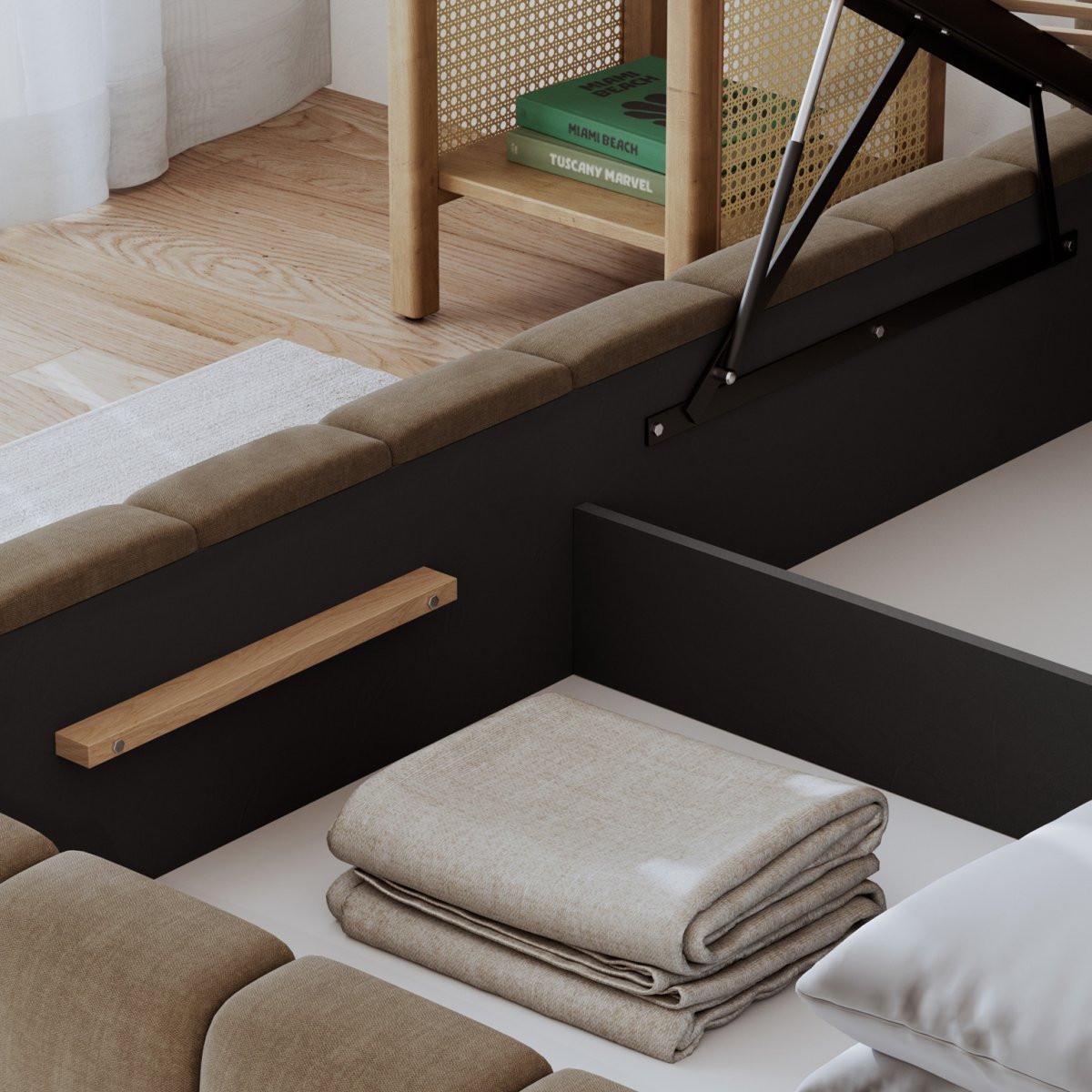 BOXBETT 180/200 Auria Braun - Braun, Holz (180/200cm) - Petits-meubles