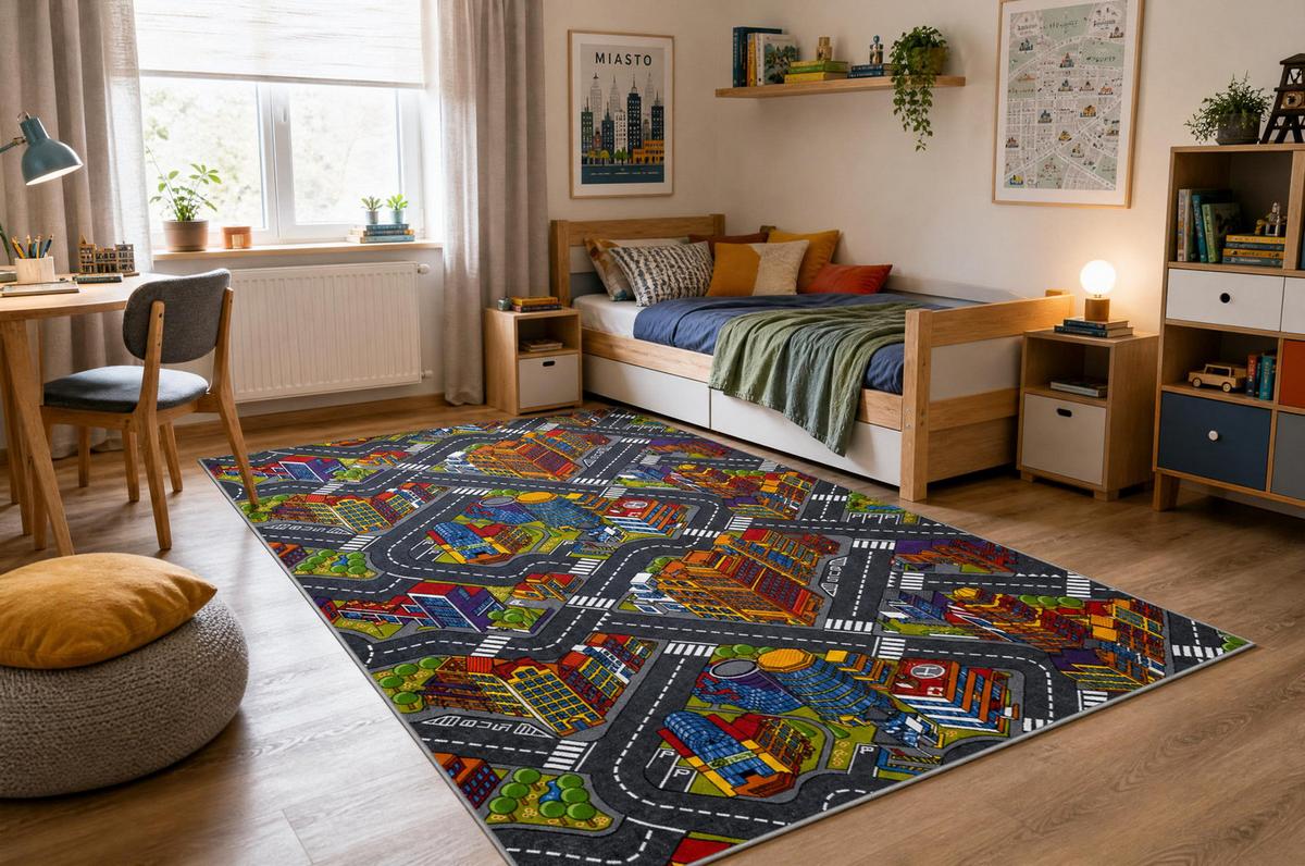 TEPPICH STRAßEN BIG 100/150 cm - Grau, Textil (100/150cm) - rugsX