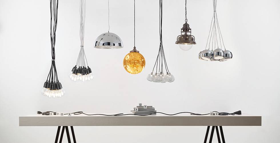 Moderne LED-Hängeleuchten, Bernstein, Kugel, als Kombination oder einzeln.