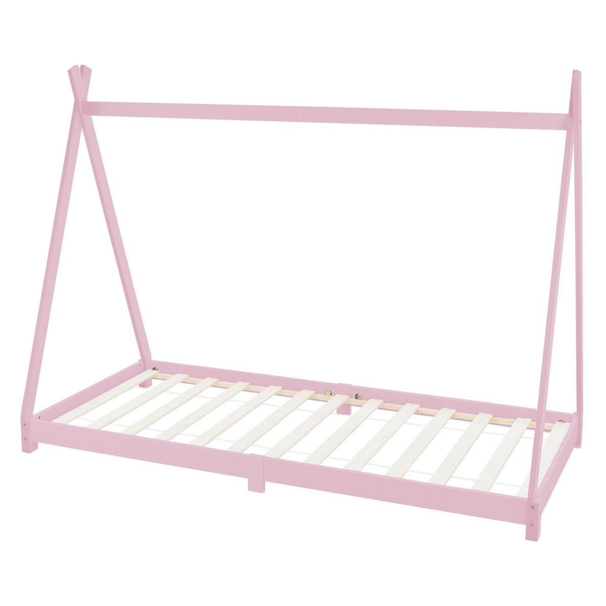 KINDERBETT Tipi 90x200 cm Rosa - Pink, Holz (90/200cm) - ML-DESIGN