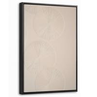 LEINWAND Bilder mit Rahmen - Japandi - Beige - Modern - 20x30 - Ecru, Textil (20/30cm) - MuchoWow