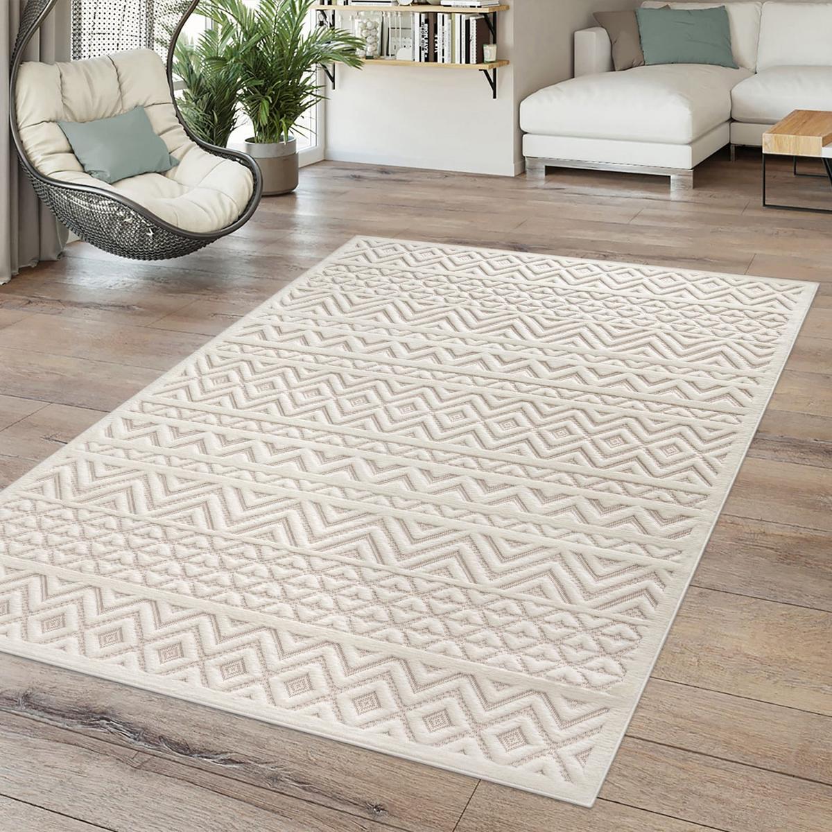 OUTDOORTEPPICH Boho Creme 140 x 200 cm - Creme, Kunststoff (140/200cm) - TT Home