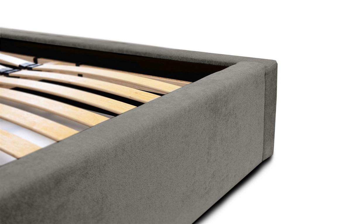 POLSTERBETT Amada Komplettset - Grau, Holzwerkstoff/Textil (140/200cm) - Fun Möbel