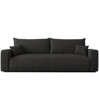 SOFA mit Schlaffunktion, Schwarz - Schwarz, Holzwerkstoff (246/79/93cm) - Idohome