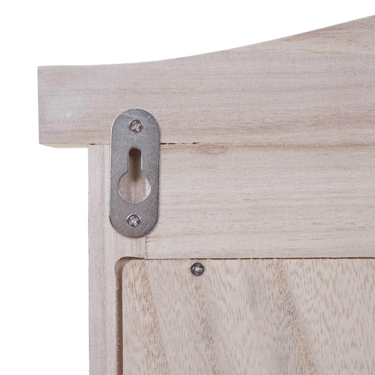 WANDSPIEGEL MIT FENSTERLÄDEN Braun - Braun, Holz (42/53/5cm) - MCW