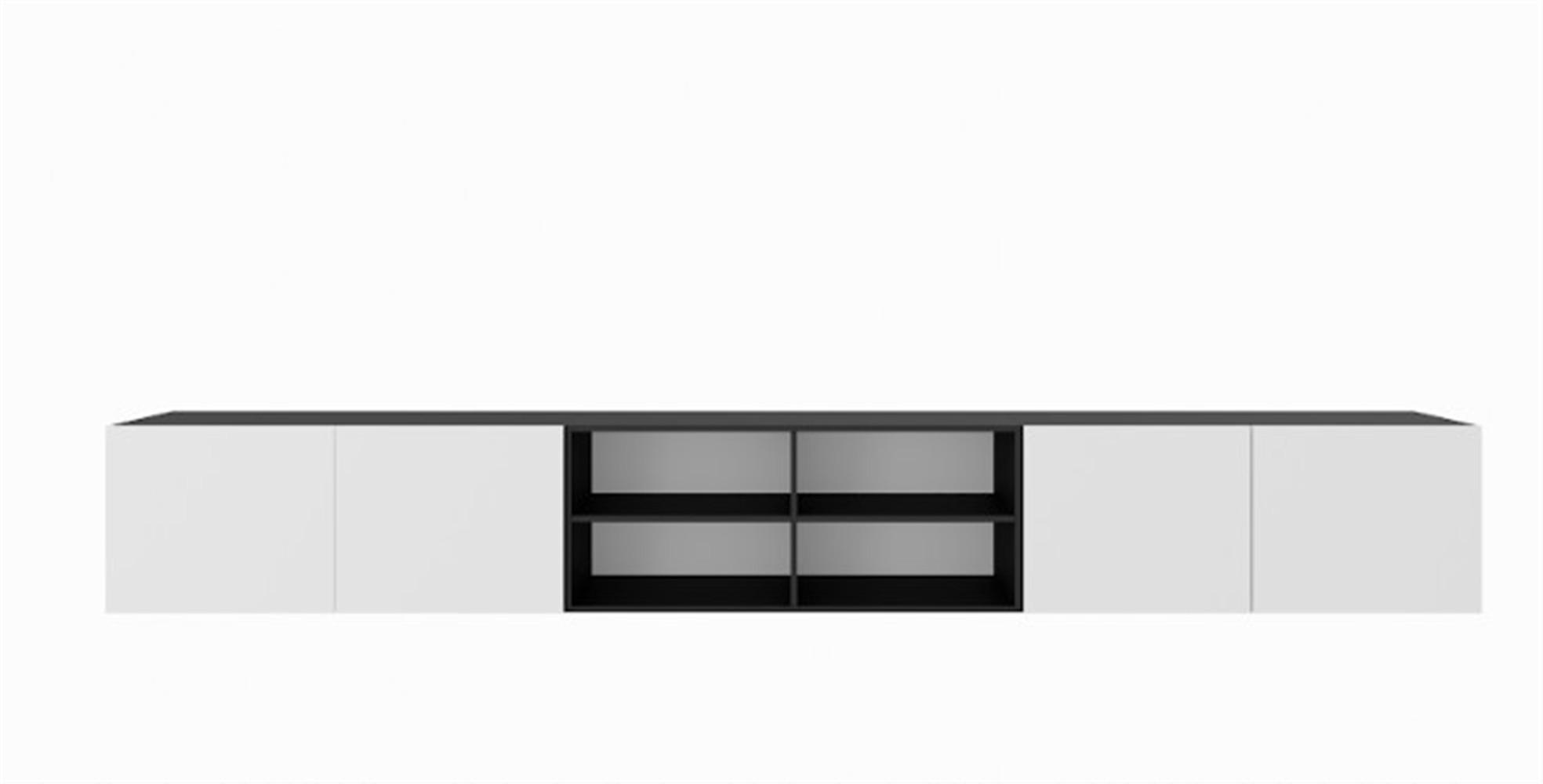 LOWBOARD MIVO 300/41/40 cm, Hängender TV-Schrank Anthrazit / Weiß - Anthrazit/Weiß, Holzwerkstoff (300/41/40cm) - MASSENO