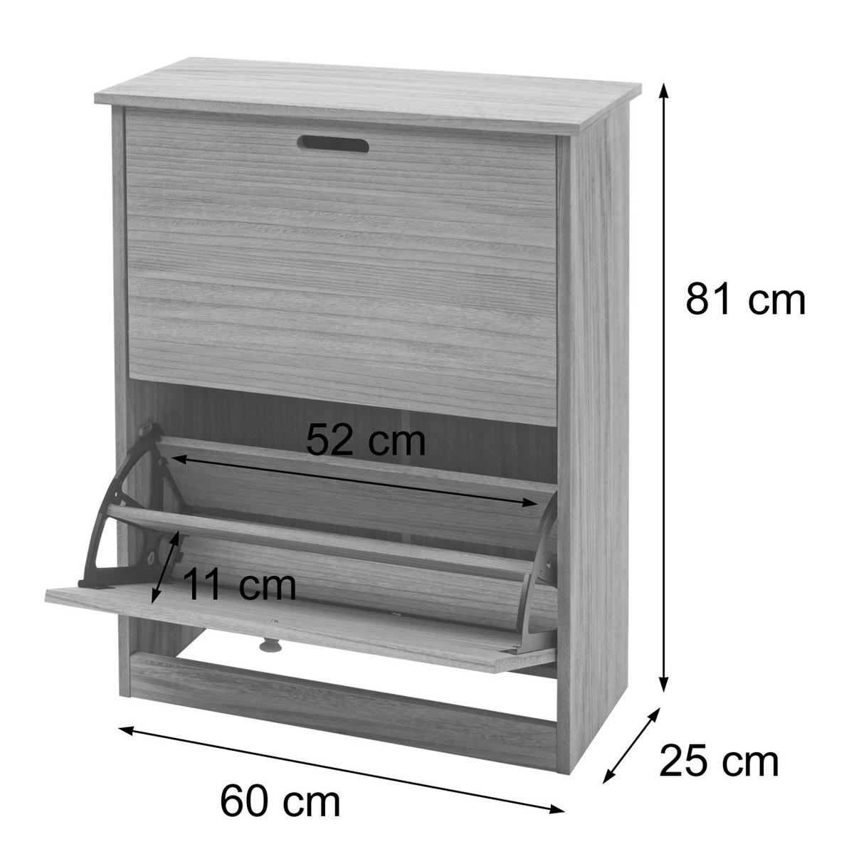SCHUHKIPPER Braun - Braun, Holzwerkstoff (60/81/25cm) - MCW