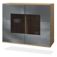 KOMMODE Grömitz Grau Hochglanz - Grau, Holzwerkstoff (92.5/73.5/35cm) - Vladon