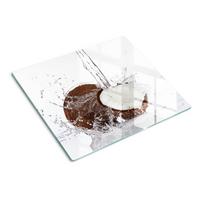 GLASPLATTE 60x52 cm Kokosnuss - Braun, Glas (60/0.4/52cm) - TULUP