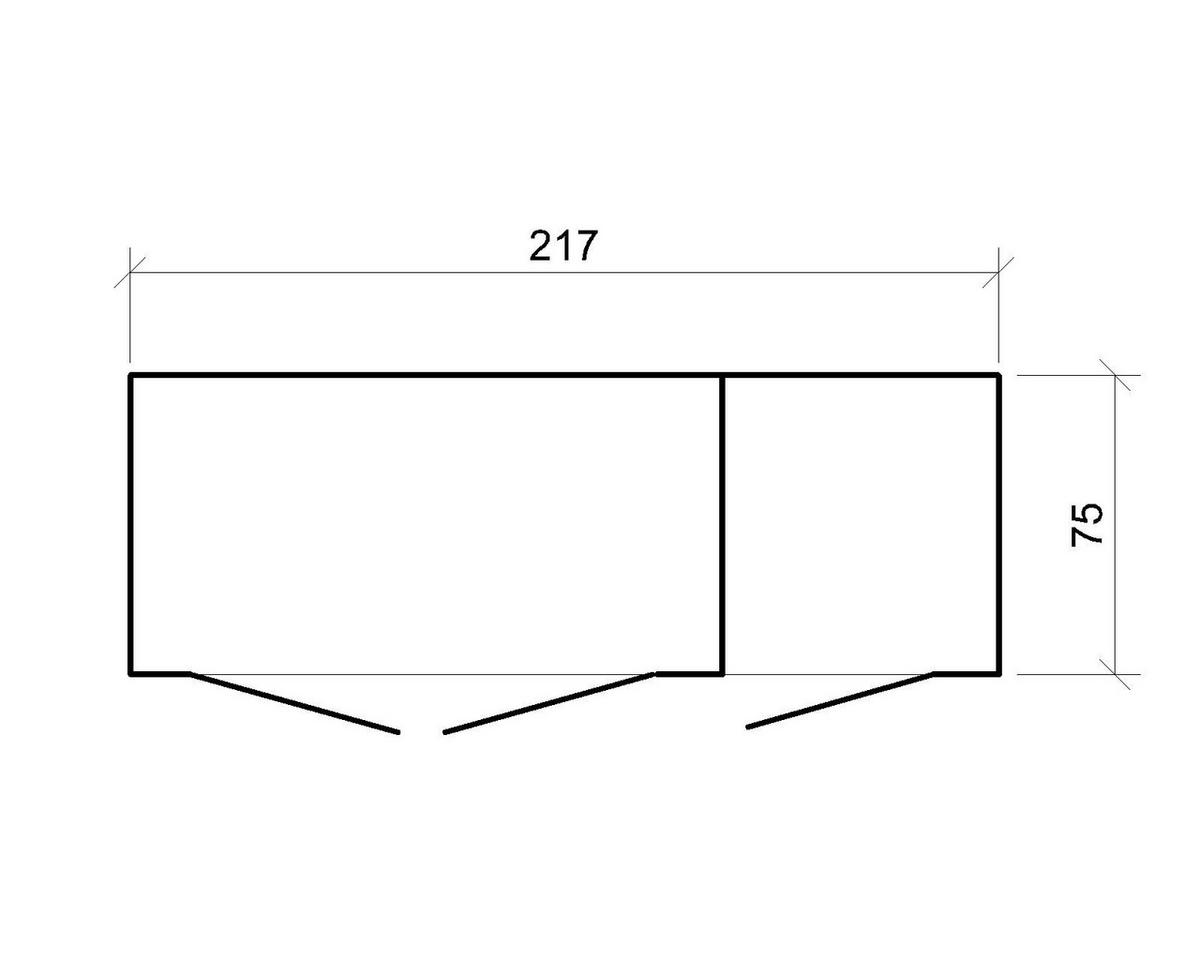 MÜLLTONNENBOX 2er 240L, M981A, aus wetterfestem LP Smartside Holz - Beige, Holz (217/159/75cm) - Timbela