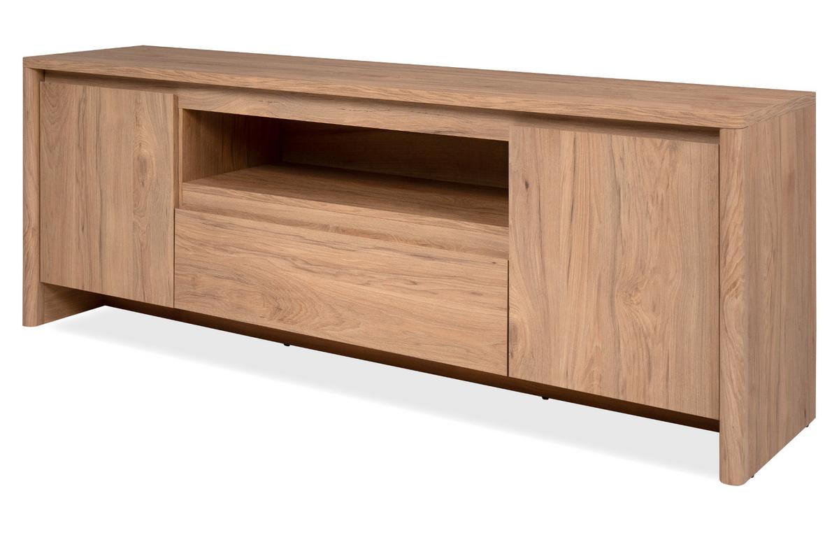 TV-LOWBOARD Hickory Walnuss 164 x 59 cm, TV Unterteil in modernem Design - Walnussfarben, Holzwerkstoff (163.5/59/40cm) - Furn.Design