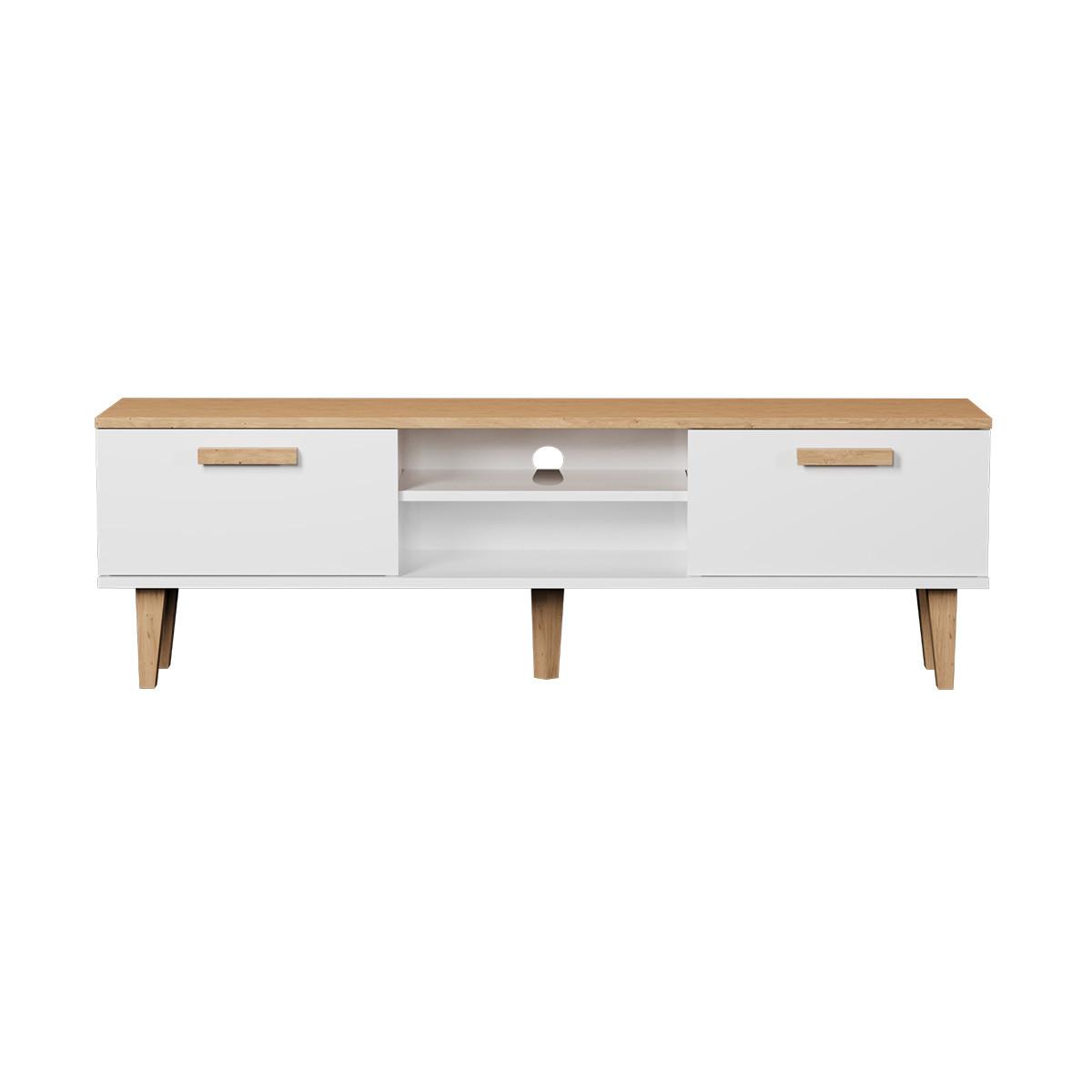TV-MÖBEL Denver Weiß - Weiß, Holzwerkstoff (35/47/160cm) - Petits-meubles