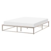 BETT ohne Kopfteil 140/200 cm Eisen Hellbeige Viry - Beige, Metall (140/200cm) - Beliani
