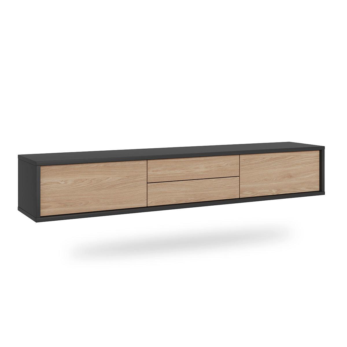 TV-MÖBEL Idra Holz und Grau - Braun, Holzwerkstoff (180/32/36cm) - Petits-meubles