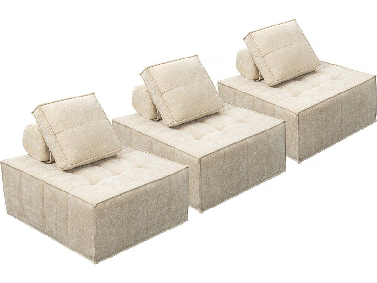 SESSEL velluto beige - Beige, Textil (100/89/96cm) - Habitat Garten