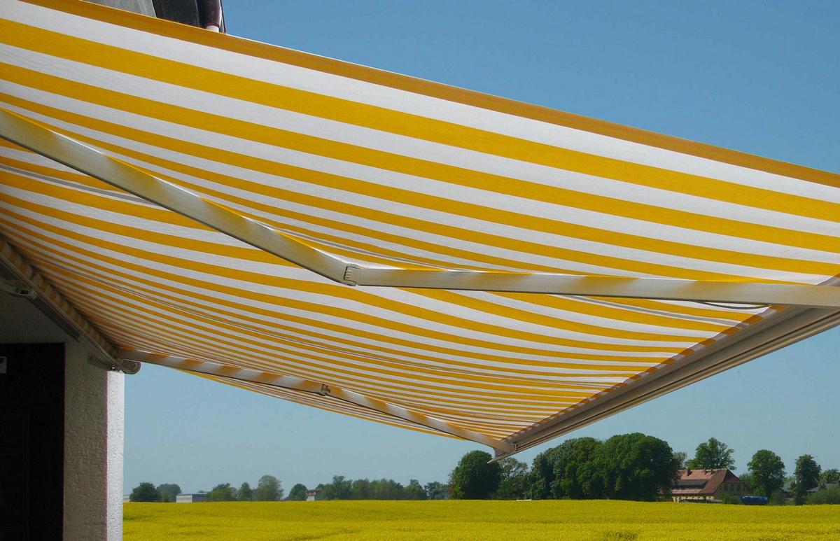ELEKTRISCHE KASSETTENMARKISE Gelb, Weiß - Gelb/Weiß, Textil (400/23/300cm) - MCW