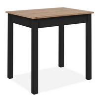 ESSTISCH Eiche Artisan, schwarz 110 x 67 cm, Küchentisch in modernem Design - Schwarz/Eiche Artisan, Holzwerkstoff/Kunststoff (67/110/76cm) - Furn.Design