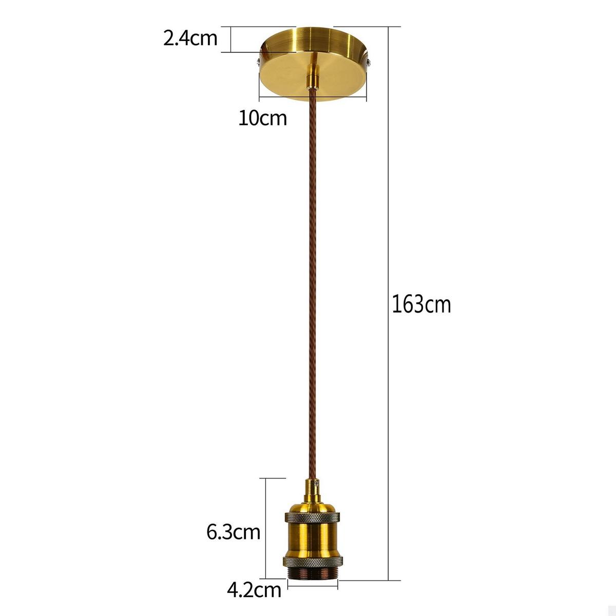 PENDELLEUCHTE Natascha 10/10/130 cm - Messingfarben, Metall (10/10/130cm) - Nettlife