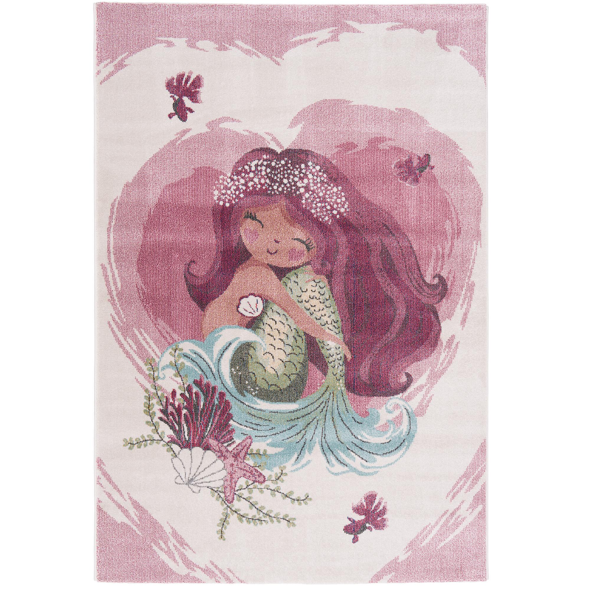 KINDER TEPPICH MAUI KIDS MEERJUNGFRAU - Rosa, Textil (80/150cm) - Pergamon