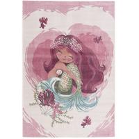 KINDER TEPPICH MAUI KIDS MEERJUNGFRAU - Rosa, Textil (80/150cm) - Pergamon