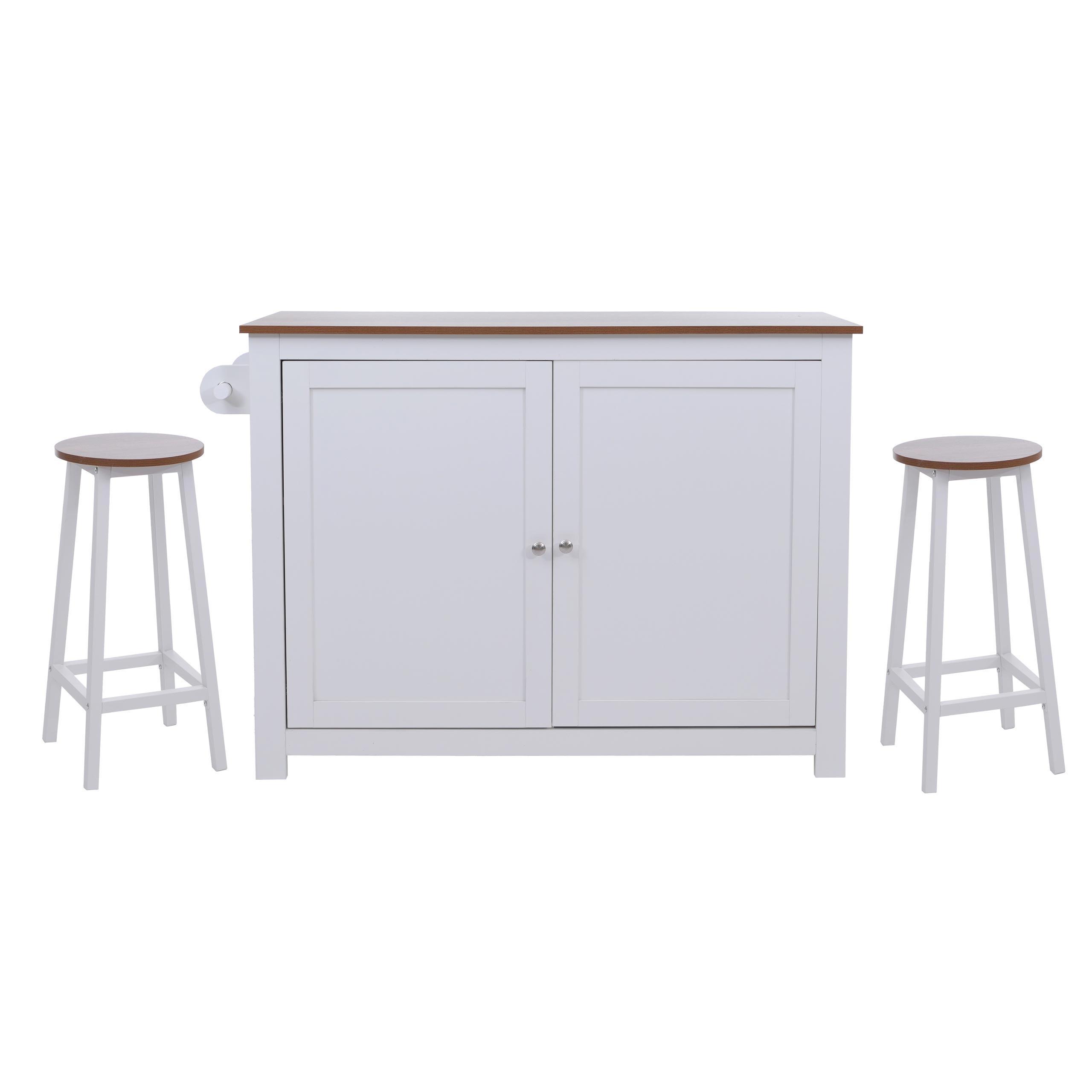 KÜCHENINSEL Weiß, Beige - Beige/Weiß, Holz (120/90/45cm) - MCW
