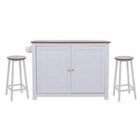 KÜCHENINSEL Weiß, Beige - Beige/Weiß, Holz (120/90/45cm) - MCW