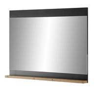 GARDEROBENSPIEGEL grau Fresco und Kastanie, Flur Spiegel mit Ablage, 92 x 71 cm - Kastanienfarben/Grau, Holzwerkstoff (92/71/10cm) - Furn.Design