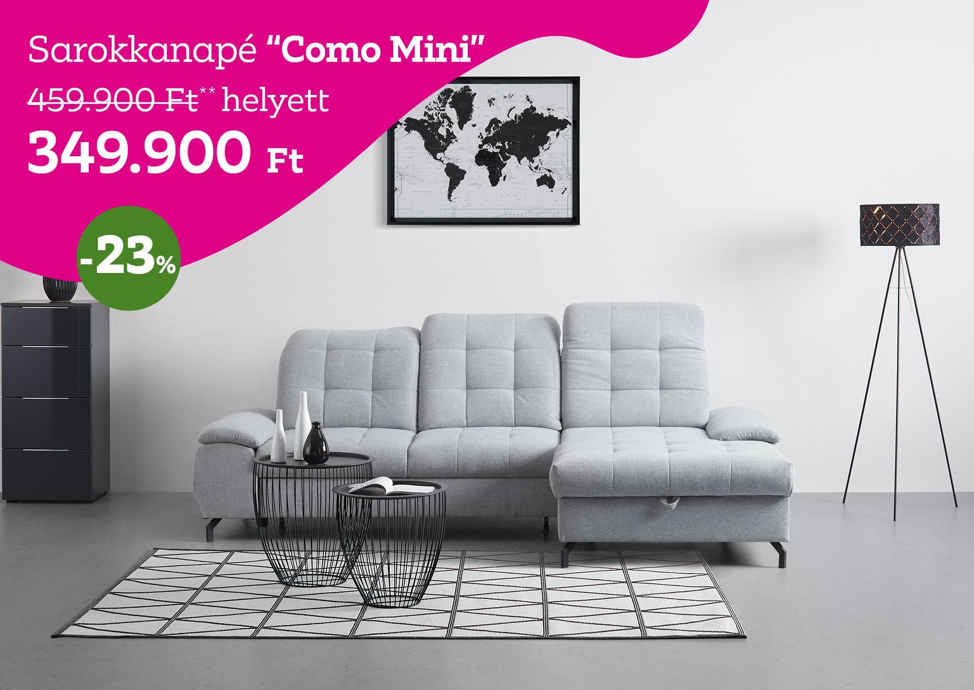 Sarokkanapé Como Mini 459900 Forint helyett 349900 Forint, kedvezmény mértéke 23%