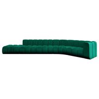 ECKSOFA modulares Sofa Tilmo-L2 - 490x194x70 cm Grün - Dunkelgrün, Holzwerkstoff/Textil (490/194cm) - ALTDECOR