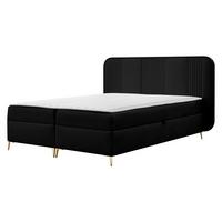 BOXBETT Fandy - H3 - Goldfarben/Schwarz, Holz/Textil (180/200cm) - MIRJAN24