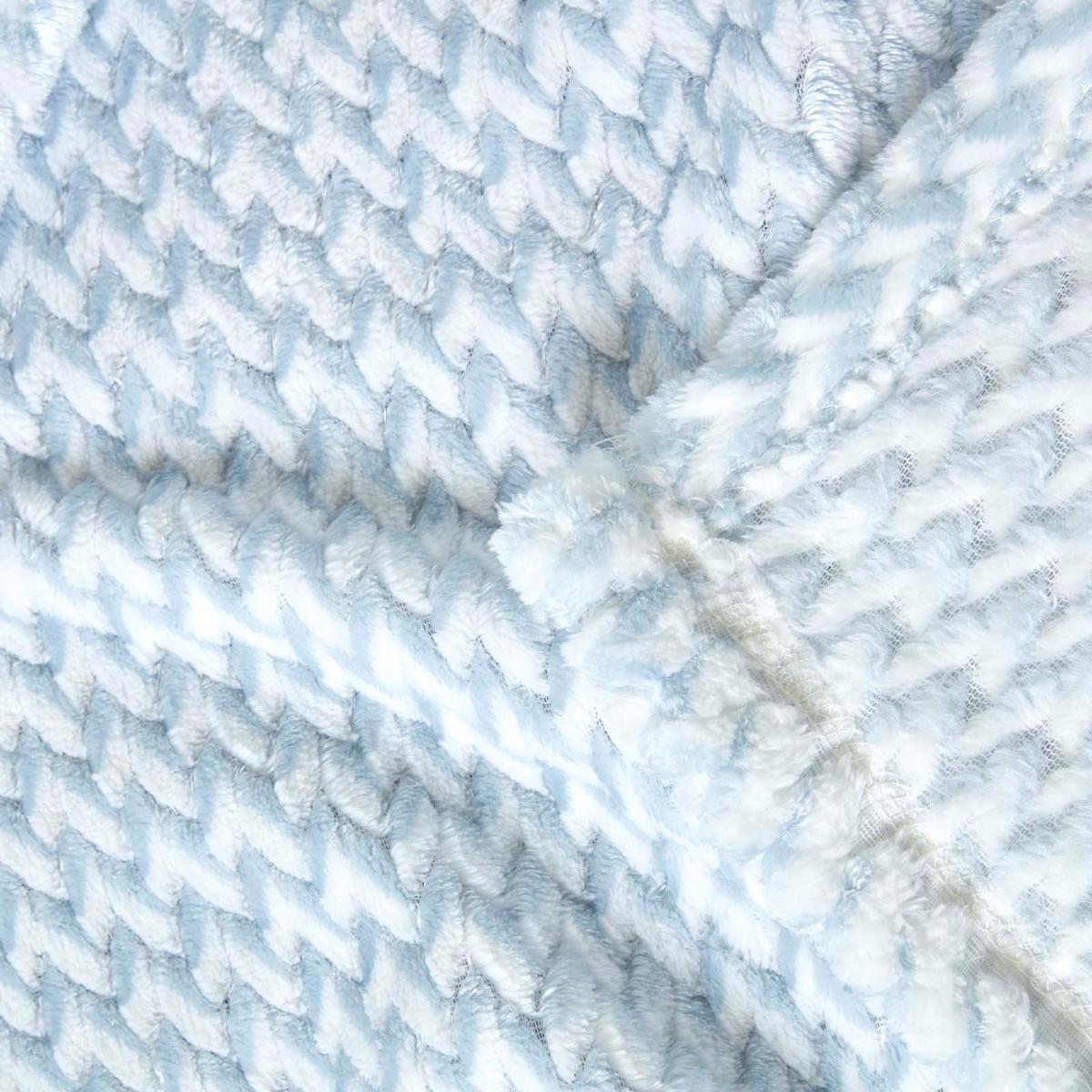 SAMT-WOHNDECKE Mora 130/160 cm, Jacquard - Hellblau, Textil (130/160cm) - Homescapes