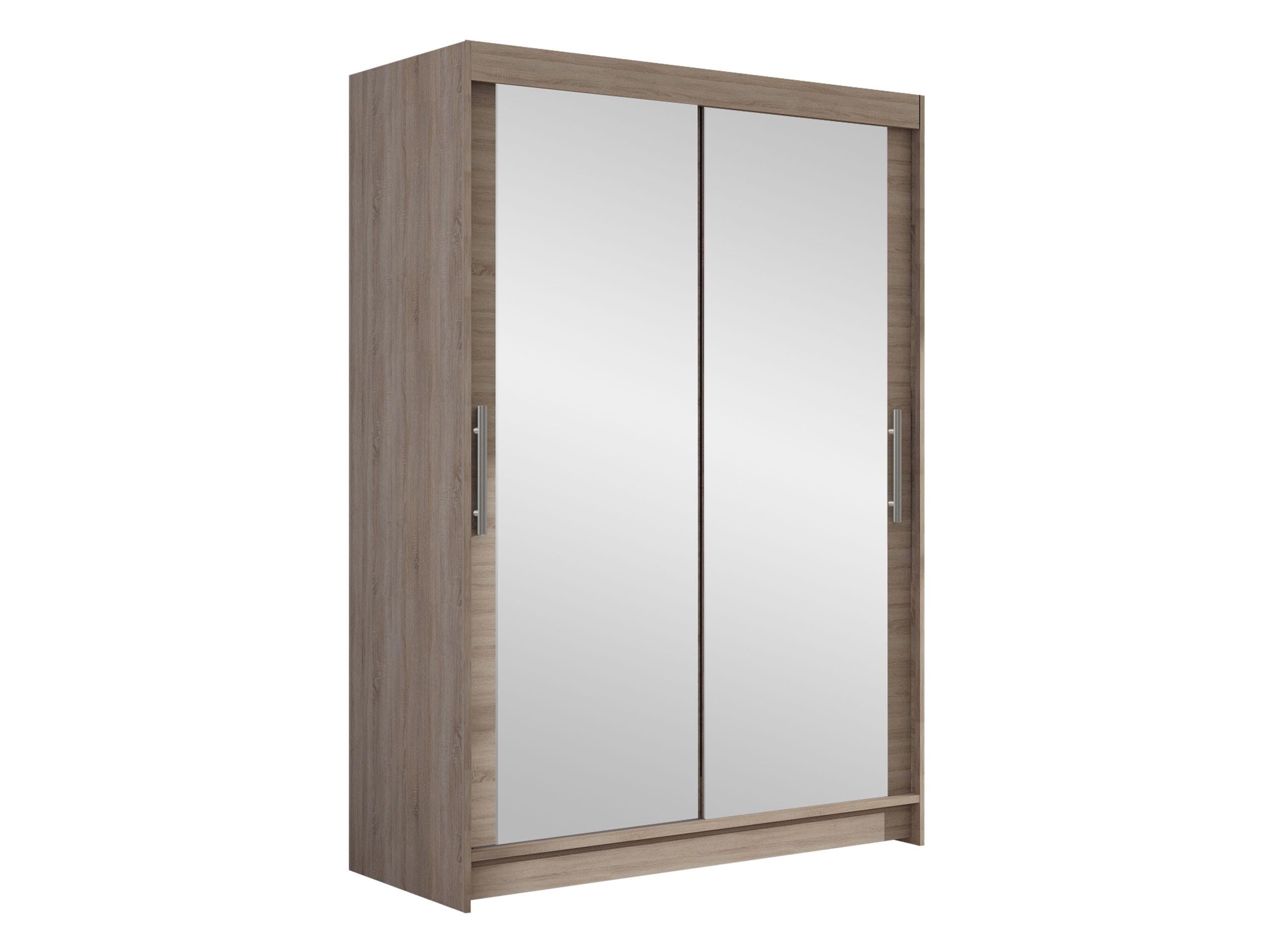 KLEIDERSCHRANK Miami VII - Silberfarben/Trüffeleichefarben, Holzwerkstoff/Kunststoff (120/200/58cm) - MIRJAN24