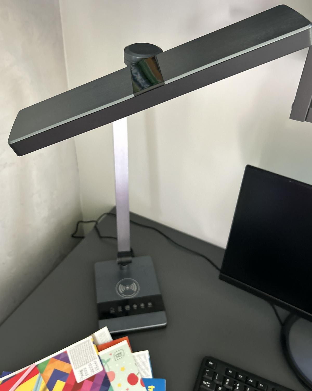 SCHREIBTISCHLAMPE Lacerta 19/28/73 cm - Silberfarben, Metall (19/28/73cm) - Beliani