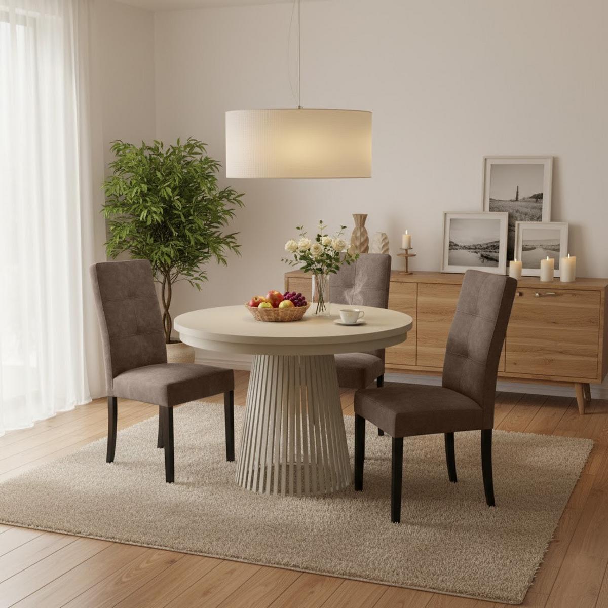 STUHL Solis mit schwarzen Holzbeinen, Polsterstuhl, Braun - Schwarz/Braun, Holz (45/100/42cm) - Beautysofa