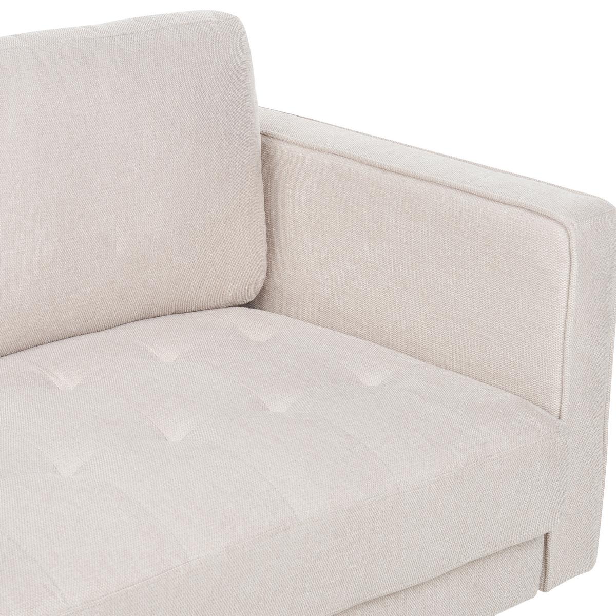 2-SITZER-SOFA hellbeige Nurmo - Dunkelbraun/Beige, Textil (140/78/74cm) - Beliani