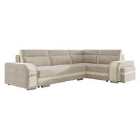 ECKSOFA Assan, Seite: Rechts - Chromfarben/Beige, Holz/Kunststoff (305/205cm) - MIRJAN24