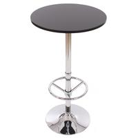 STEHTISCH FUßABLAGE rund Schwarz - Schwarz, Metall (60/60/109cm) - MCW