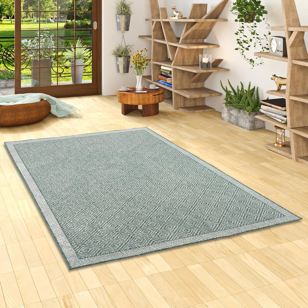 IN & OUTDOOR TEPPICH HAMPTON MELIERT - Grün, Textil (80/150cm) - Pergamon