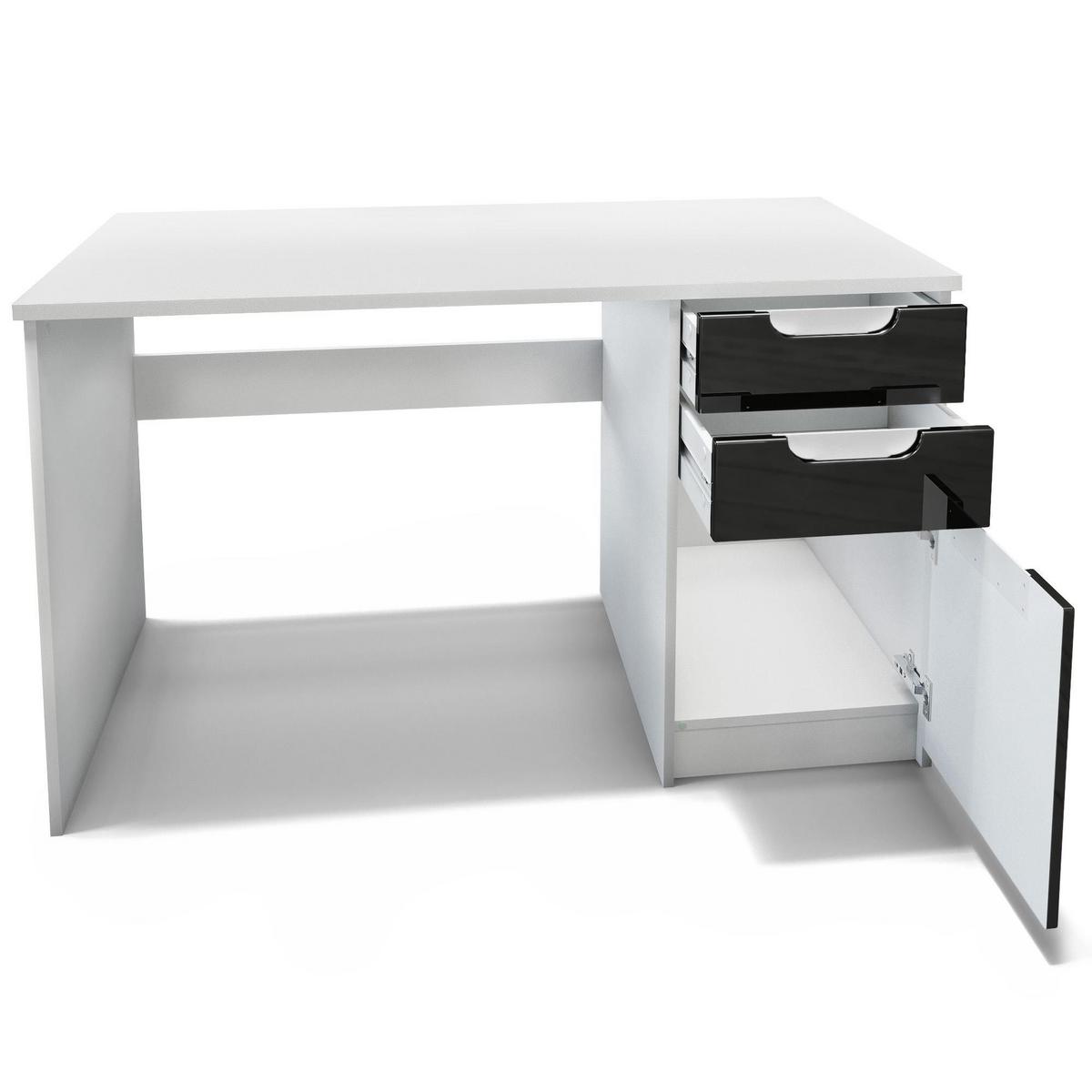SCHREIBTISCH Logan Fronten in Eiche Nature - Eichefarben, Holzwerkstoff (60/129/76cm) - Vladon