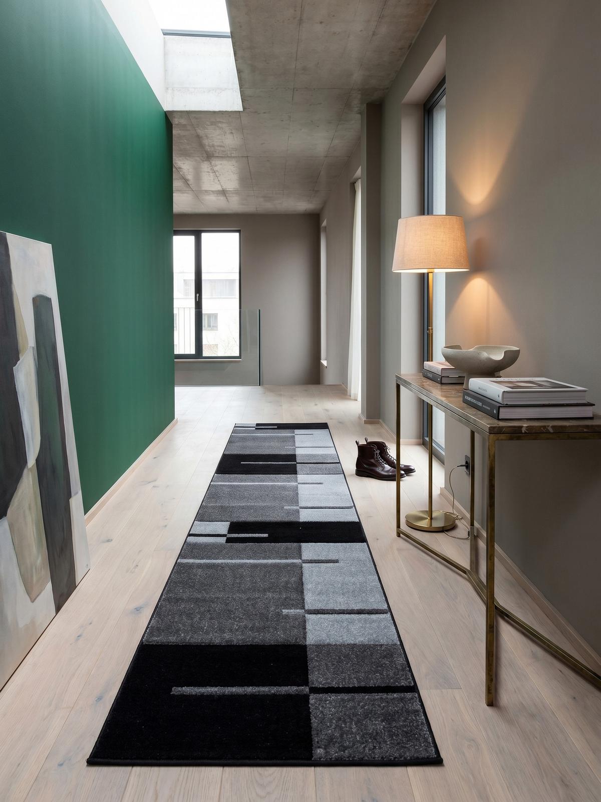 KURZFLORTEPPICH LATEMAR, kariert, Grau, 80 x 150 cm - Grau, Textil (150/80cm) - KADIMA DESIGN