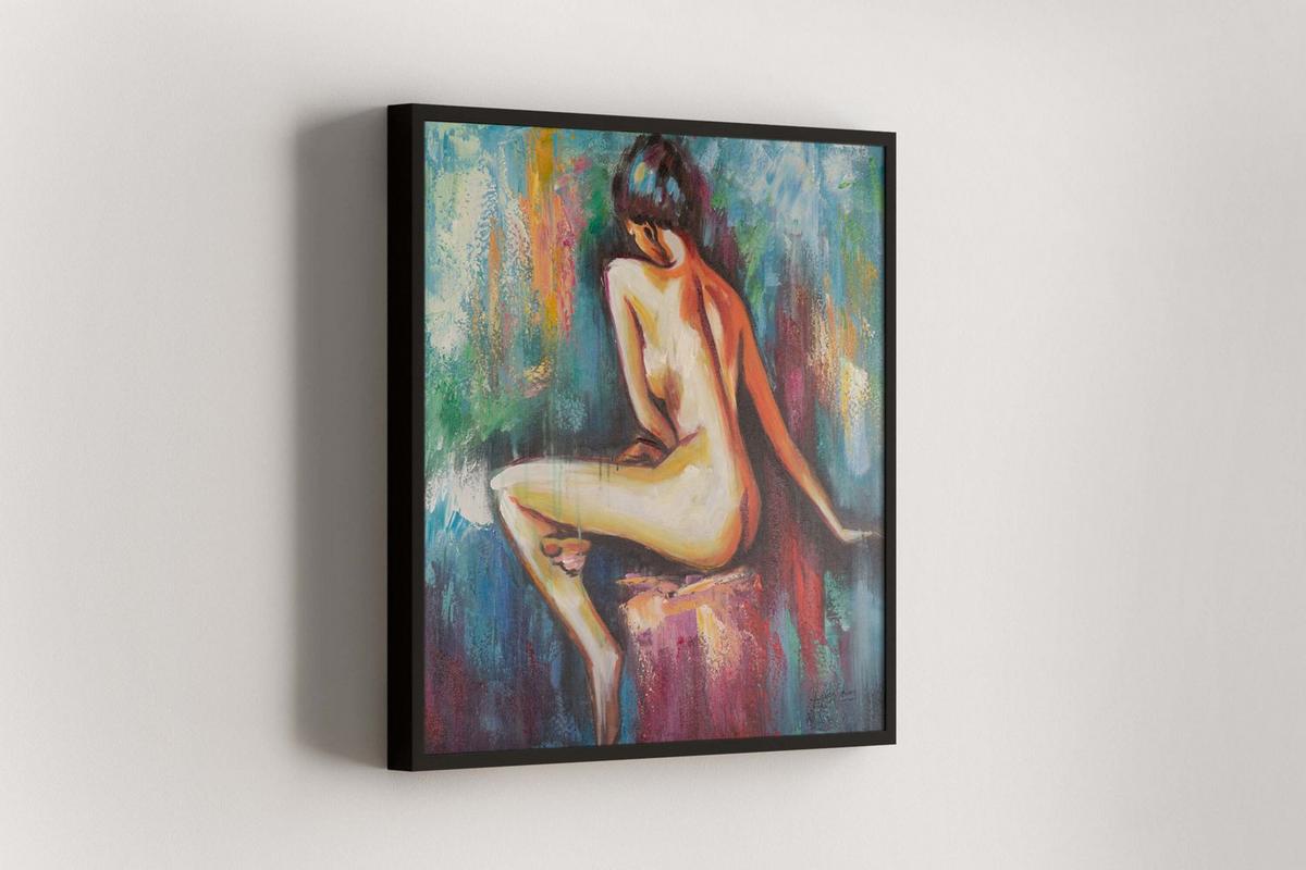 ACRYLBILD HANDGEMALT 60/60 cm - Multicolor, Holz/Textil (60/60cm) - KUNSTLOFT