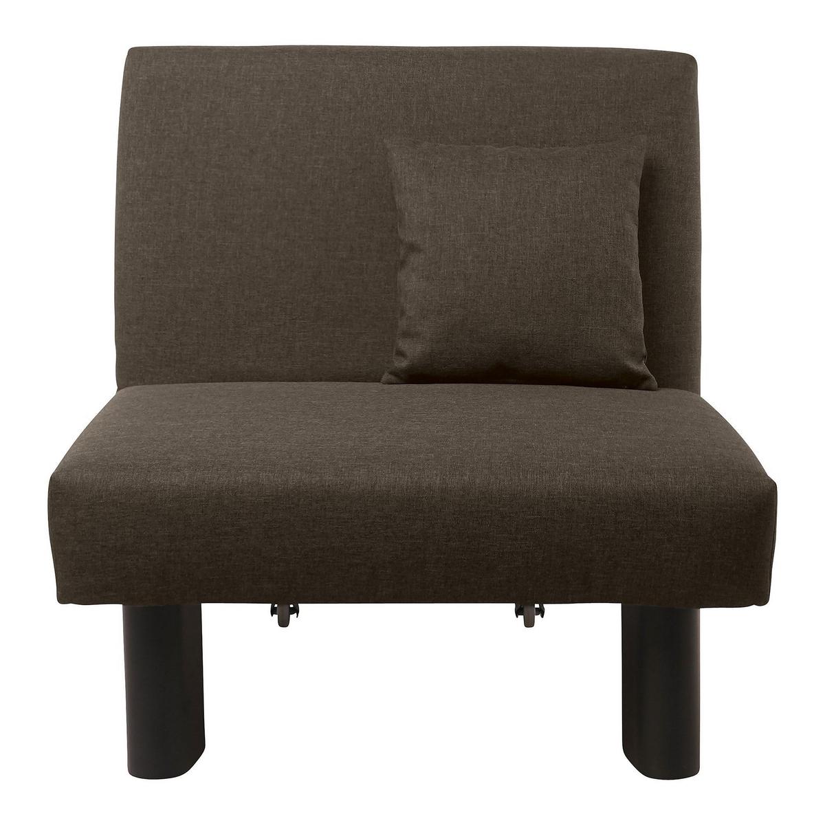 FALTSESSEL Kalomira Bezug Flachgewebe Metall schwarz / braun - Braun, Kunststoff (100/85/85cm) - 58aufmkessel
