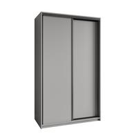 SCHWEBETÜRENSCHRANK NISSE 120/205/60 cm 2-türig Graphitfarben - Graphitfarben, Holzwerkstoff (120/205/60cm) - MASSENO